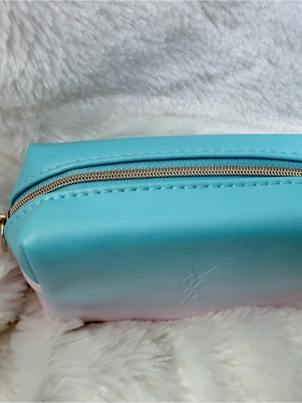 Turquoise to Pink Ombre Cosmetic Pouch